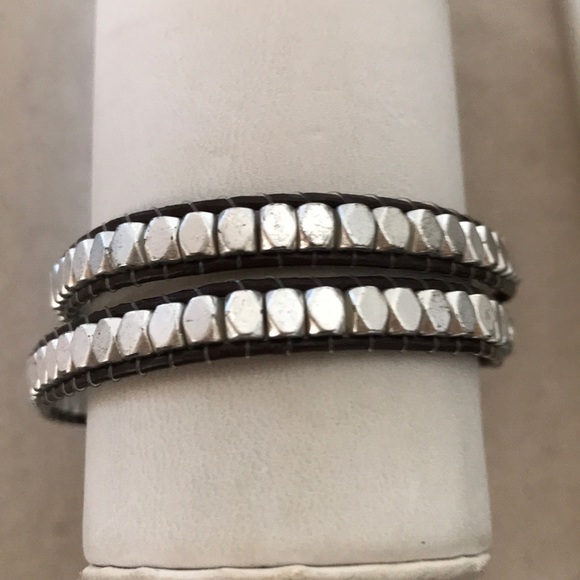 Stella & Dot Silver Nugget Wrap bracelet - Picture 3 of 3